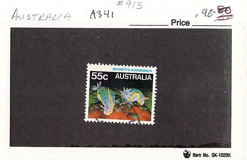 Australia 913 Used Nudibranch fish 2 1984 (SC0_698)