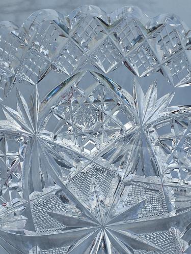 ABP cut glass signed Hawkes bowl American brilliant