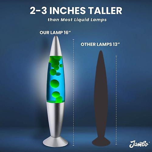 JAMBO 16" Beautiful Lamp- The Upgraded Motion Lamp- Blue with Yellow/Green Wa...
