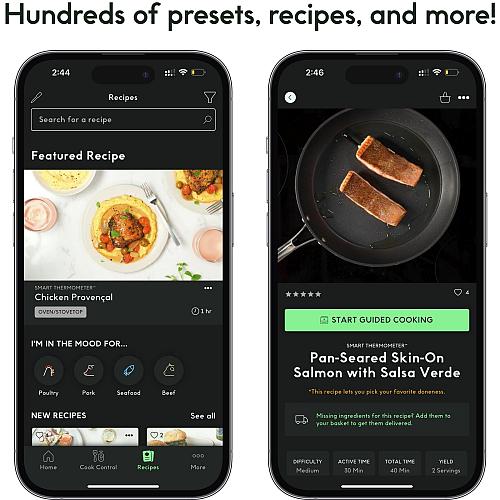 CHEF iQ Sense Smart Wireless Meat Thermometer with 3 Ultra-Thin Probes Unlimi...