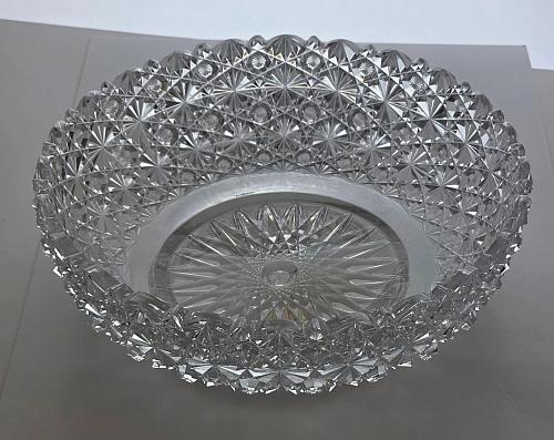 ABP cut glass bowl American Brilliant Russian tg