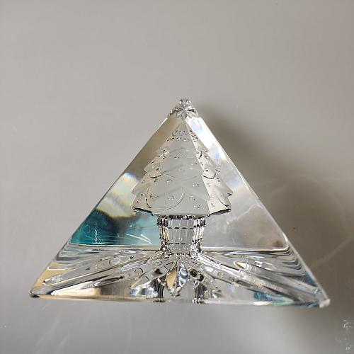 Signed Waterford crystal Christmas tree prism
