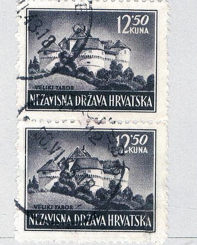Croatia 55 Used Citadel V Pair 1943 CV 1.70 (BP83213)