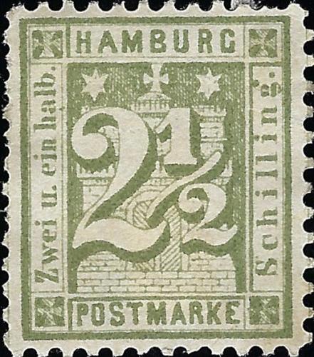 German States Scott #23 Mint Hinged VF 2 1/2S 1864-1865 Stamp CV 125.00