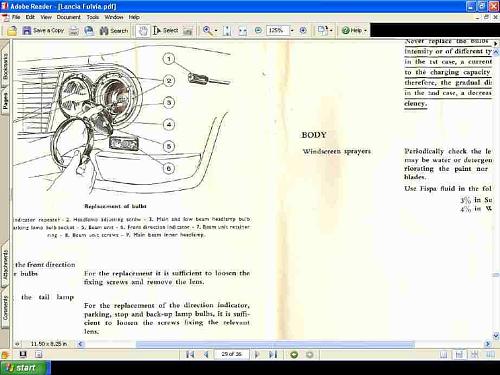 LANCIA FULVIA MAINTENANCE OPERATIONS MANUALS for Service Tuning & Repair