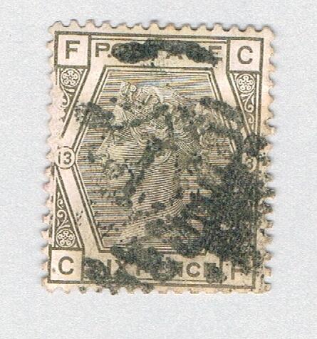 Great Britain 62 Used Queen Victoria plate 13 1873 CV 70.00 (BP71726)