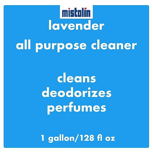 Mistolin Lavender All Purpose Cleaner 128 Fl Oz 1 gallon Longer Lasting Multi...
