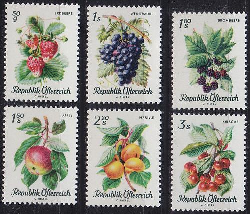 &Ouml;STERREICH AUSTRIA [1966] MiNr 1223-28 ( **/mnh ) Pflanzen