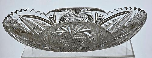 ABP Cut glass rectangular folded bread tray bob56