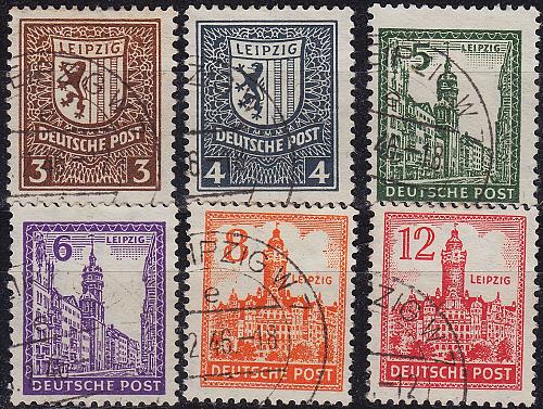 GERMANY Alliiert SBZ [West-Sachsen] MiNr 0150-55 Y ( O/used ) [01]