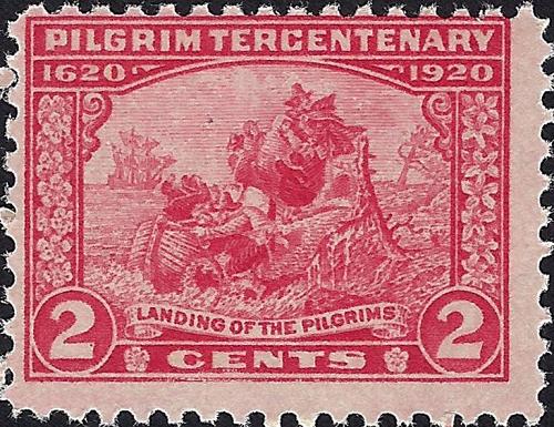 US Scott #549 MNH OG VF 2 Cent 1920 Pilgrim Tercentenary Issue CV 14.00