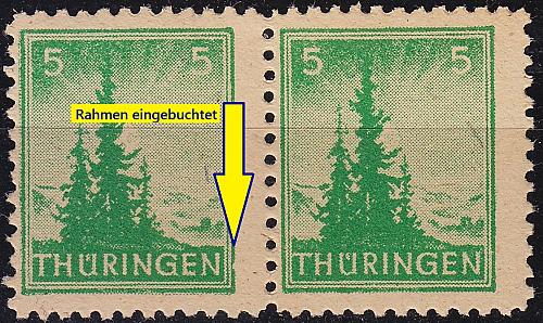 GERMANY Alliiert SBZ [Th&uuml;ringen] MiNr 0094 AX VI ( **/mnh ) [01] Plattenfehler 2er