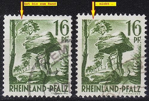 GERMANY Alliiert Franz. Zone [RheinlPfalz] MiNr 0006 yv I,II ( O/used ) [01]