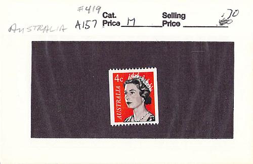 Australia 419 Unused QEII coil 1 1966 (SC0_443)