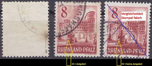 GERMANY Alliiert Franz. Zone [RheinlPfalz] MiNr 0036 y III ( O/used ) [01] gepr&uuml;ft
