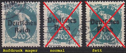 GERMANY REICH [1920] MiNr 0126 X ( O/used ) [01] Plattenfehler