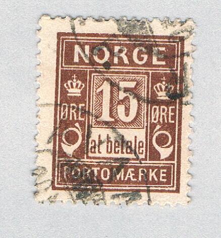 Norway J4 Used Postage Due 1 1889 CV 1.75 (BP70516)