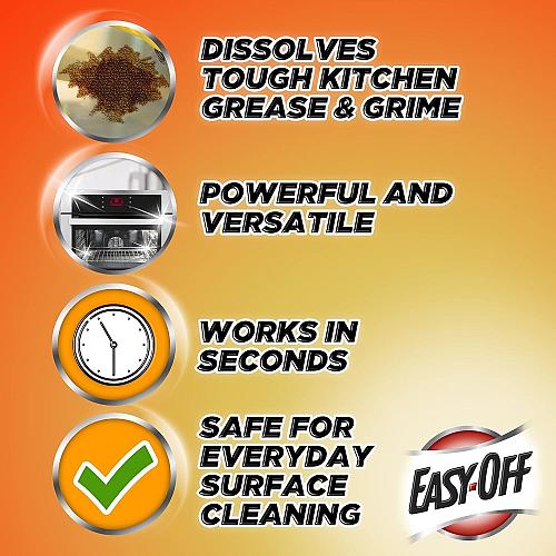 Easy-Off Specialty Kitchen Degreaser Cleaner Clear Lemon 16 Fl Oz