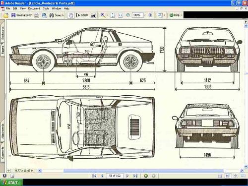 LANCIA MONTE CARLO SCORPION PARTS DATA & TECH MANUAL 150pgs w/ Exploded Diagrams