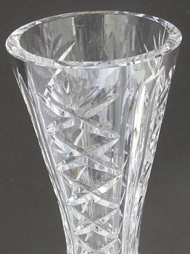 Signed Waterford Hand Cut crystal vase Irish Crystal