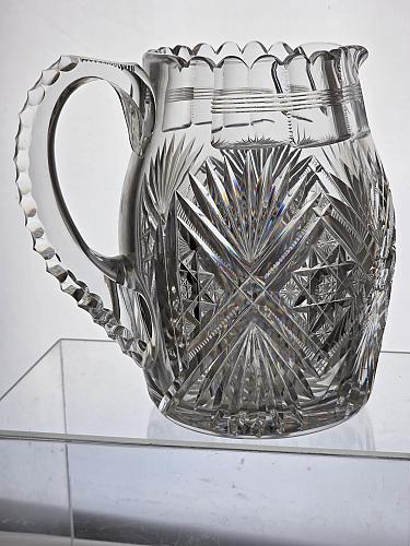 ABP cut glass Hawkes pitcher American