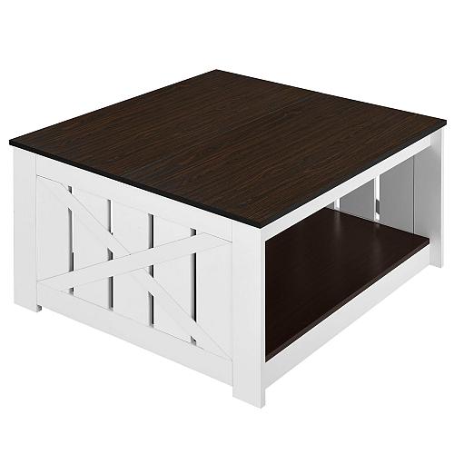 YITAHOME Coffee Table Farmhouse Coffee Table with Storage Rustic Wood Cocktai...
