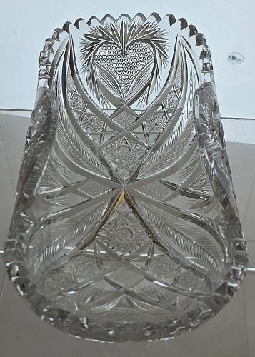 ABP Cut glass rectangular folded bread tray bob56