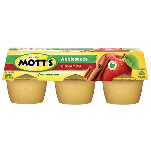 Mott's Cinnamon Applesauce 4 Ounce Cup 6 Count