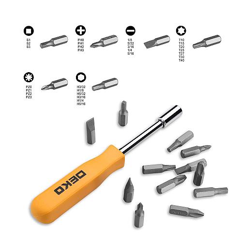 DEKOPRO 65 Pieces Tool Set General Household Hand Tool Kit with Storage Case ...