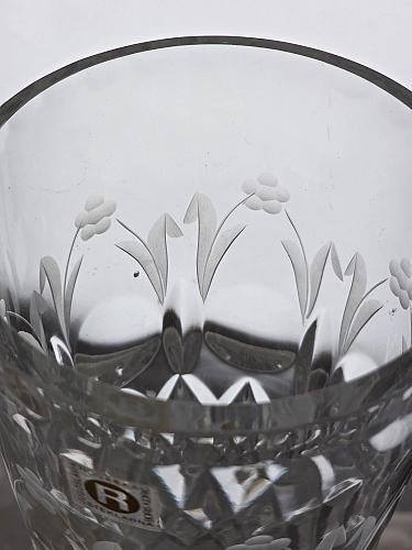 Rogaska Hand Cut glass vase 24% lead crystal