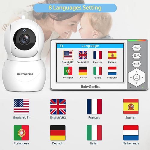 Baby Monitor with Camera and Audio 4.3'' Video Baby Monitor with 1000ft Long ...