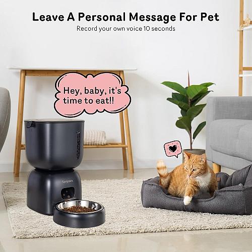 Automatic Cat Feeder and Cat Water Dispenser FW1 Wire or Battery Cat Food Dis...