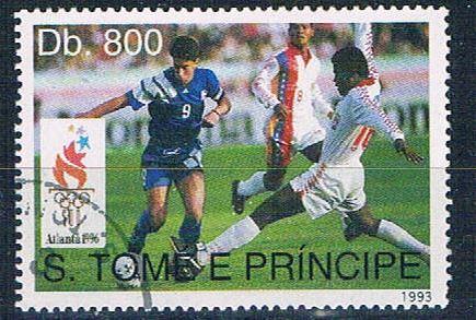 Saint Thomas and Prince Islands 1155 Used Soccer ll 1993 (S1200)+