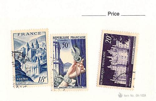 France 2 different of 3 total stamps included (SC0_183)