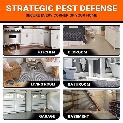 PESTQUEST 12 Pack Glue Mouse Traps Indoor for Home Large Glue Traps for Mice ...
