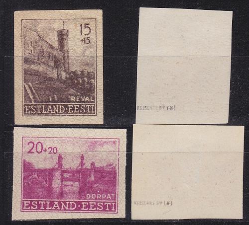 ESTLAND ESTONIA [Besetzung] MiNr 0004 U ex ( oG/no gum ) [01] gepr&uuml;ft