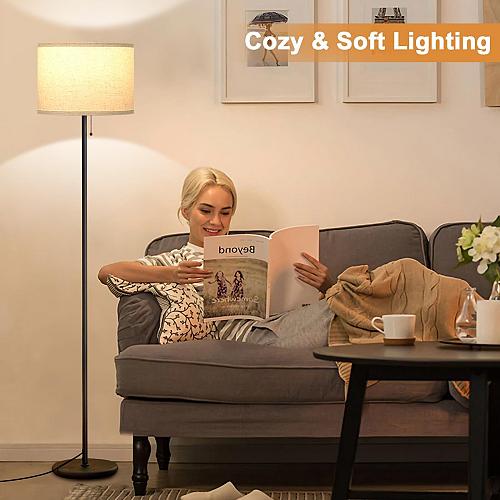 Ambimall Floor Lamps for Living Room with 3 Color Temperatures Bulb & Pull Ch...