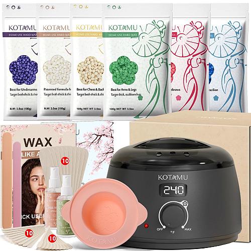 KOTAMU Waxing Kit-Professional Wax Warmer for Women& Men Hair RemovalBlack Wa...