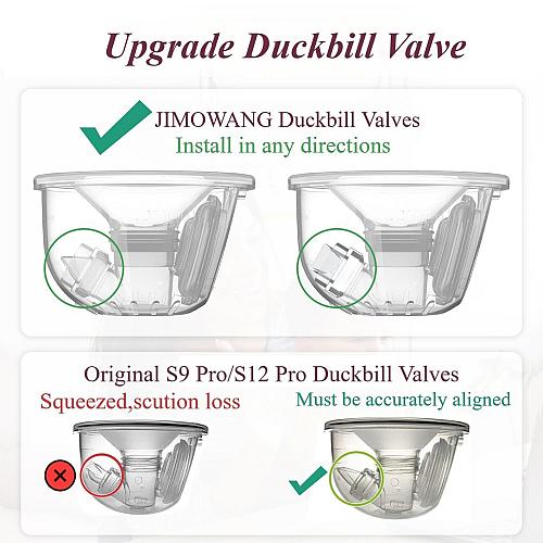 S9 Pro / S12 Pro Replacement Pump Parts - 6pcs Duckbill Valve and 4pcs Silico...