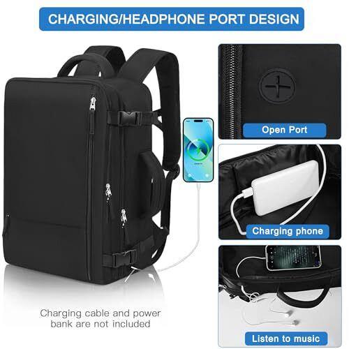 Hanples Travel Backpack for Women Men Large Carry On Person Item Luggage Back...