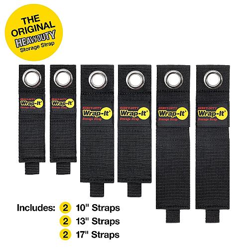 Heavy-Duty Wrap-It Storage Straps Assorted 6 Pack - Extension Cord Organizer ...