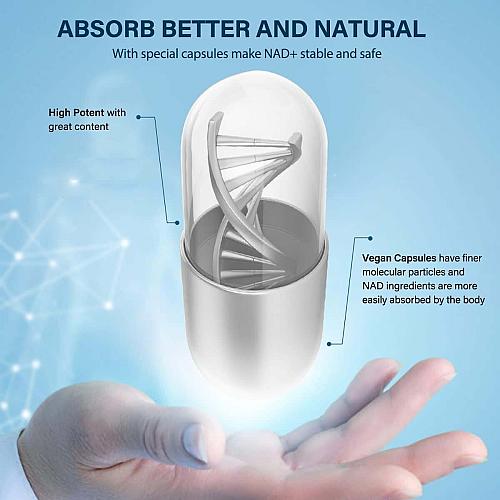 VIVALIFER NAD Supplement Supports Anti-Aging Energy Boost & Brain Health 120 ...