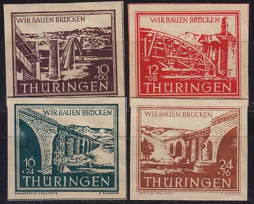 GERMANY Alliiert SBZ [Th&uuml;ringen] MiNr 0112-15 yy ( */mh )