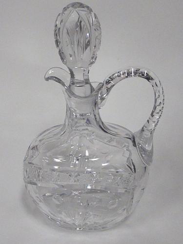 Hand Cut Glass oval Decanter 5210