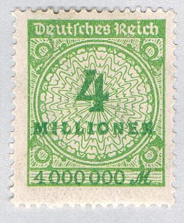 Germany 284 Unused 4 Million on 1 Million 2 1923 (G0701)+