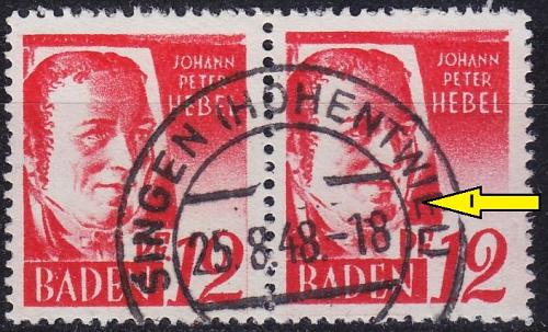 GERMANY Alliiert Franz. Zone [Baden] MiNr 0018 y II ( O/used ) [02] 2er