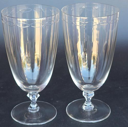 Pair Signed Lenox Crystal sentiment juice glass replacement