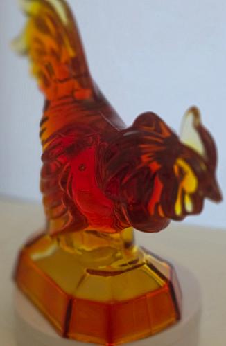 L.E SMITH fighting ruster glass bird