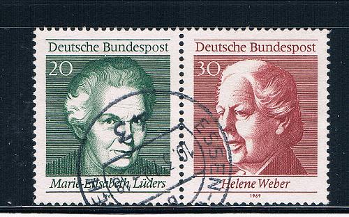 Germany 1007b-c Used pair Womens Sufferage (GI0398P96)