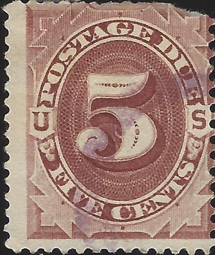 US Scott #J18 Used Good 5 Cent 1880 Postage Due Stamp CV 50.00